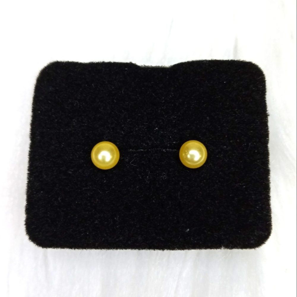 Small Yellow Pearl Earrings